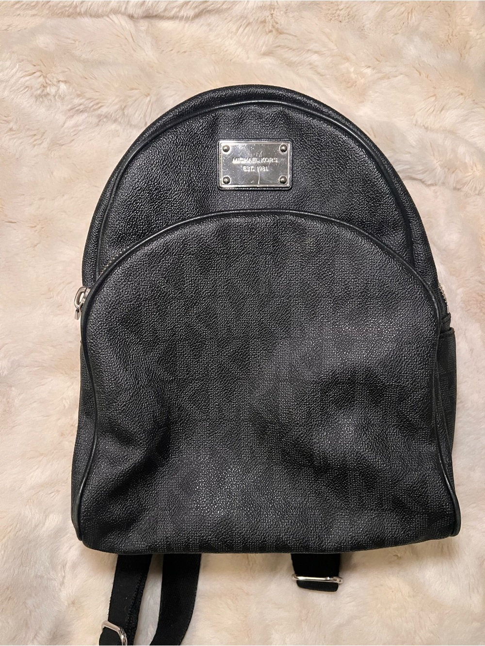 Michael Kors Jet Set Black Leather Backpack - Sleek Everyday Bag